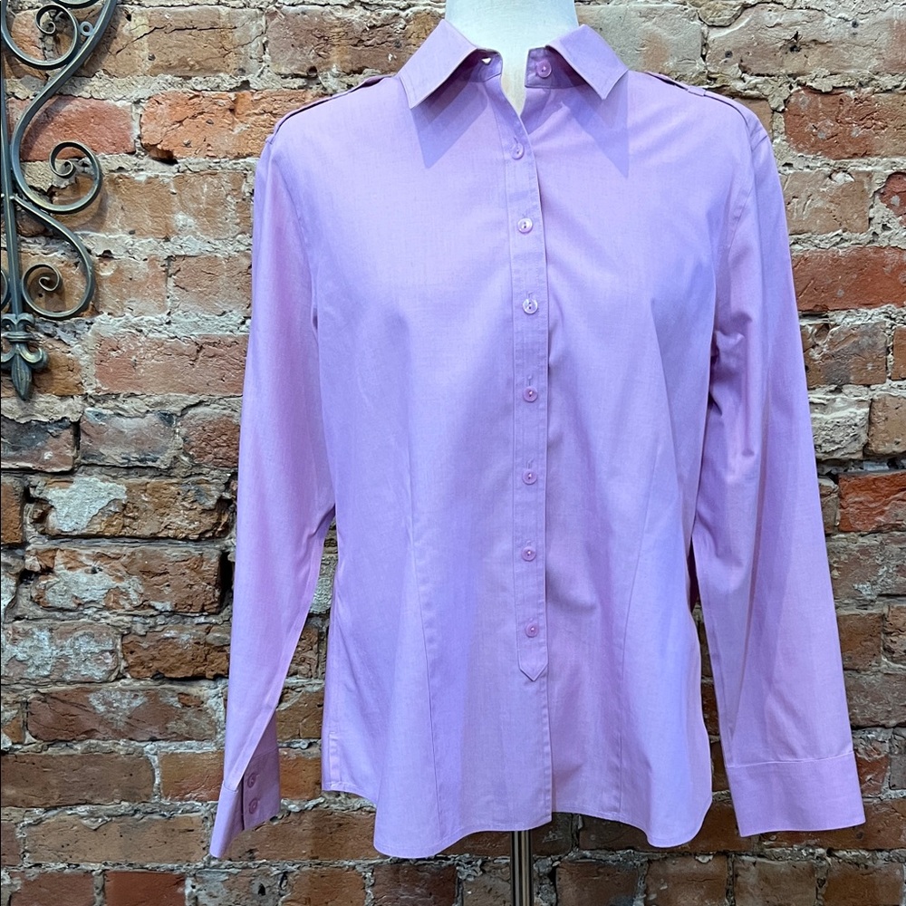Coldwater Creek Light Purple Button-Up Blouse
